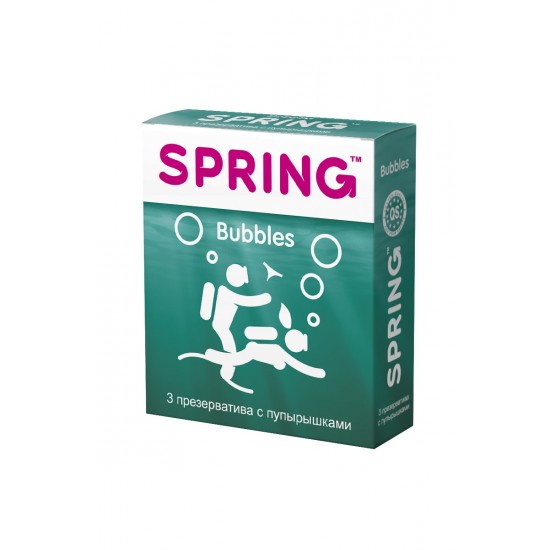 Презервативы SPRING BUBBLES - с пупырышками, №3 ШТ