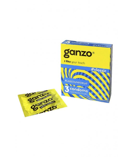 Презервативы Ganzo Classic № 3 Классические с обильной смазкой 3ШТ арт 112а