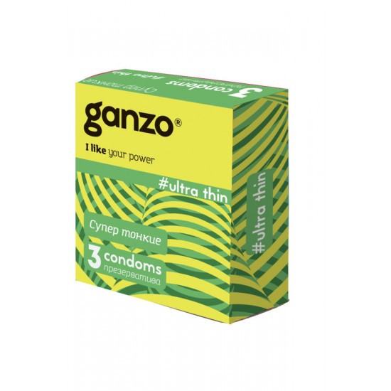 "Презервативы Ganzo Ultra thine № 3	Ультра тонкие  3ШТ