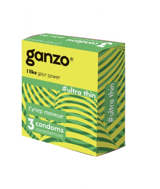 "Презервативы Ganzo Ultra thine № 3	Ультра тонкие  3ШТ