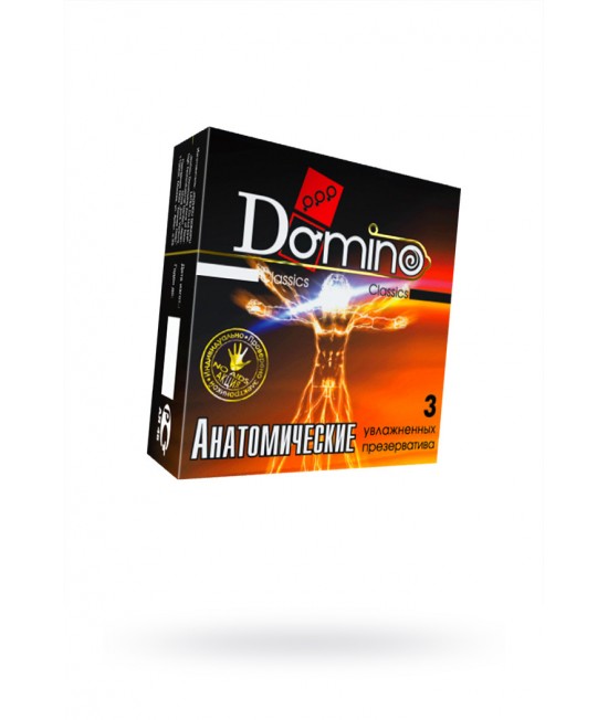ПРЕЗЕРВАТИВЫ LUXE DOMINO CLASSICS АНАТОМИЧЕСКИЕ 18 СМ, 3 ШТ. В УПАКОВКЕ