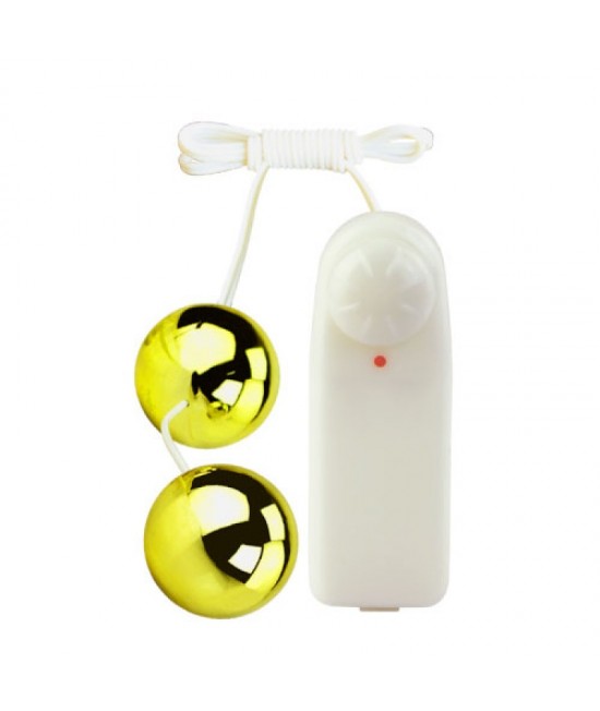 Золотистые шарики с вибрацией Goden Balls