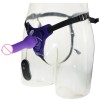 Страпон с вибрацией фиолетовый Harness Silicone Dildo