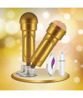 Вибро-мастурбатор на присоске Golden Spider cup