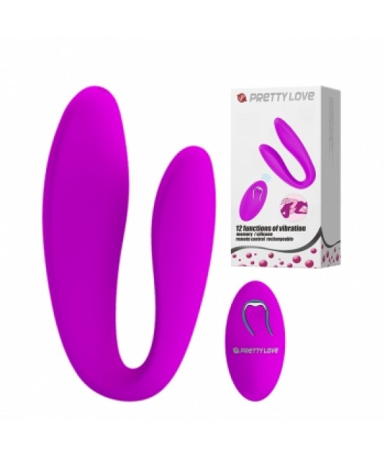 Вибромассажер для пар с дистанционным пультом Pretty Love Letitia, арт BI-014485W