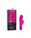 Вибратор с клиторальным стимулятором Key by Jopen - Ceres Rabbit - Raspberry Pink розовый