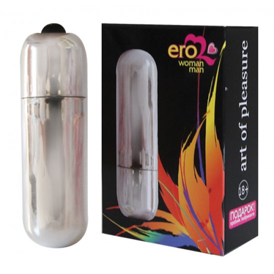 ВИБРАТОР МИНИ "ПУЛЯ" цвет серебро