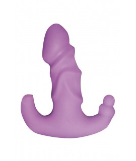 Вибратор тройной 5 режимов фиолетовый силикон 11,5 см