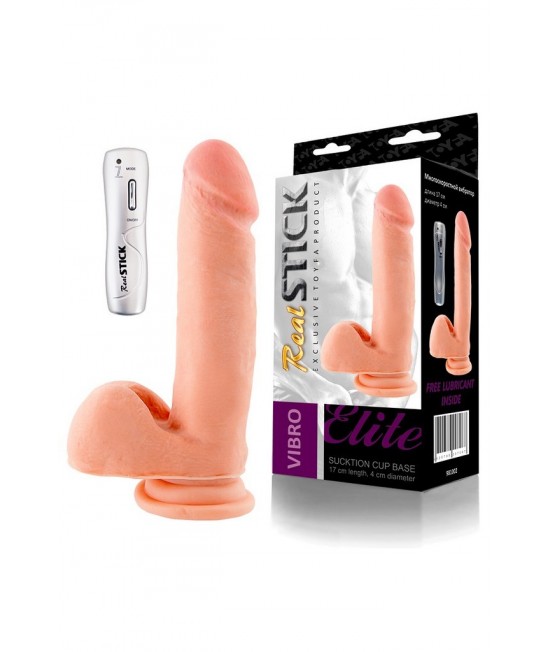 ВИБРАТОР TOYFA REALSTICK ELITE НА ПРИСОСКЕ ТЕЛЕСНЫЙ, 7 РЕЖИМОВ ВИБРАЦИИ, 17 СМ