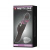 Вибратор Pretty Love Colin с зайчиком, черный, силикон,, L 16 см, D 3.5 см, арт. BI-014443