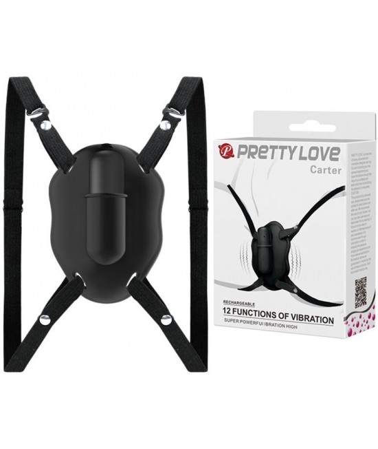 Вибро-бабочка на ремешках «Carter» от компании Baile, цвет черный