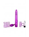 Вибратор с набором насадок 15,2см фиолетовый
