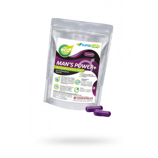 СРЕДСТВО ВОЗБУЖДАЮЩЕЕ MAN'S POWER PLUS , 2 капсулы